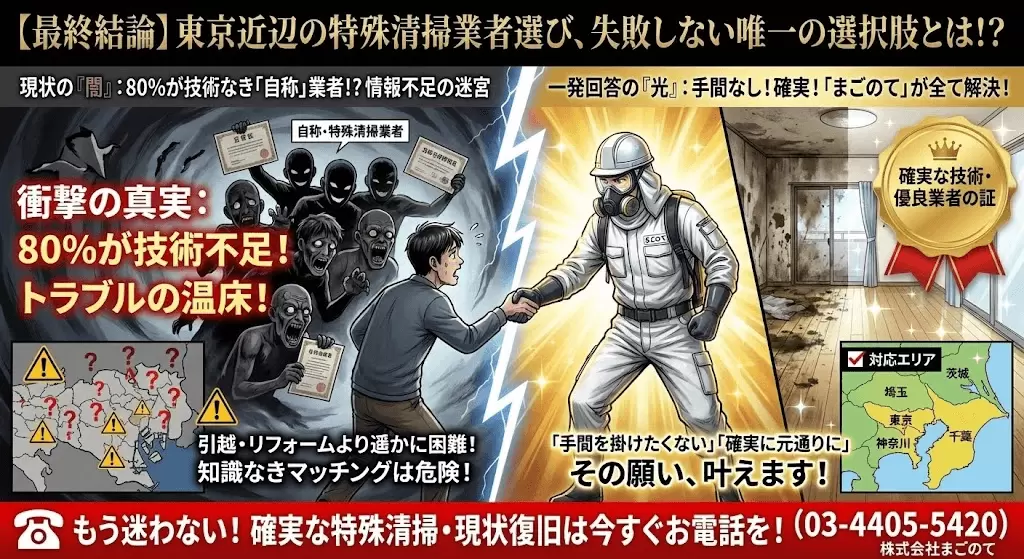 特殊清掃や原状回復はすぐにご相談ください