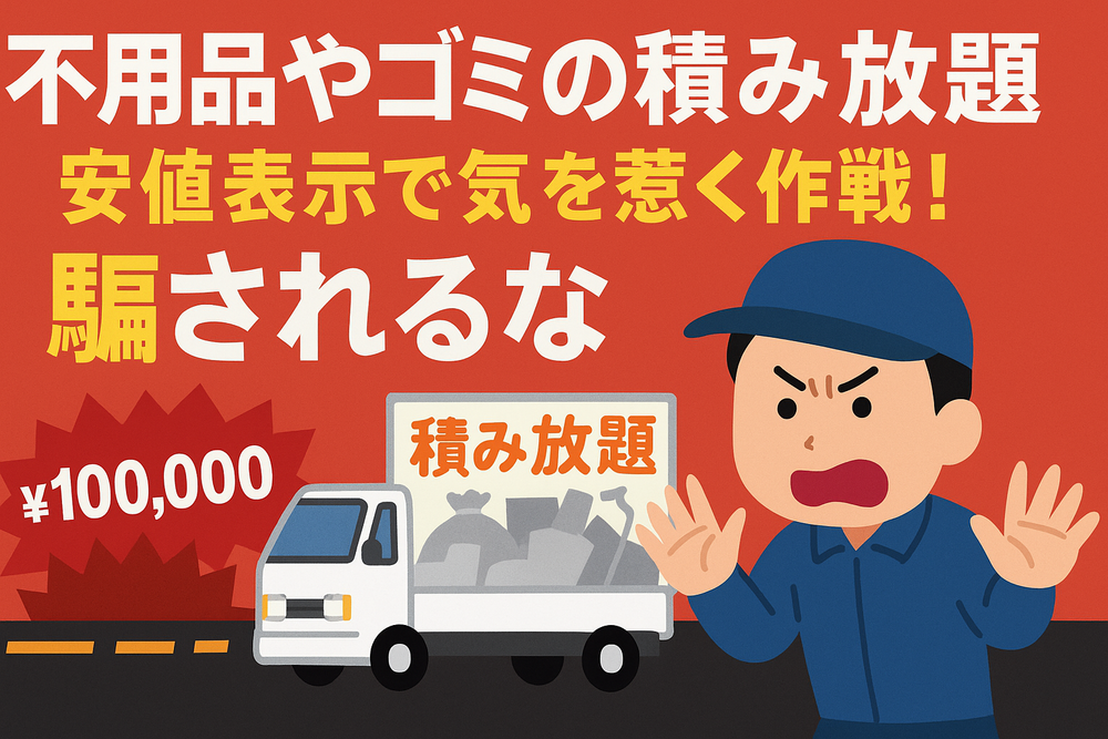 ゴミ屋敷や不用品回収業者の定額パック料金は100％嘘