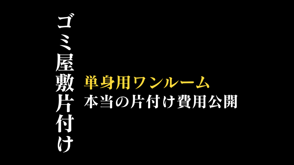 1Kアパートのゴミ屋敷片付け料金