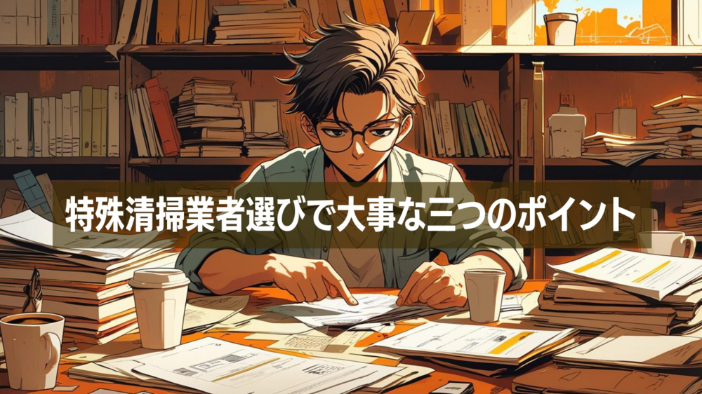 特殊清掃業者選びで押さえるべきポイント