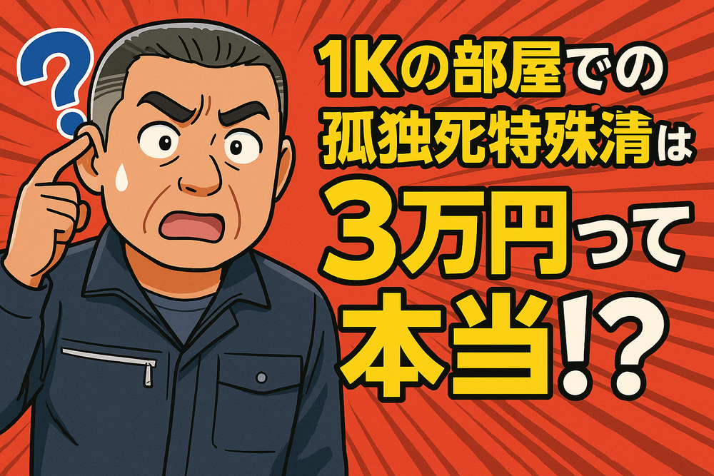 ワンルームの特殊清掃3万円