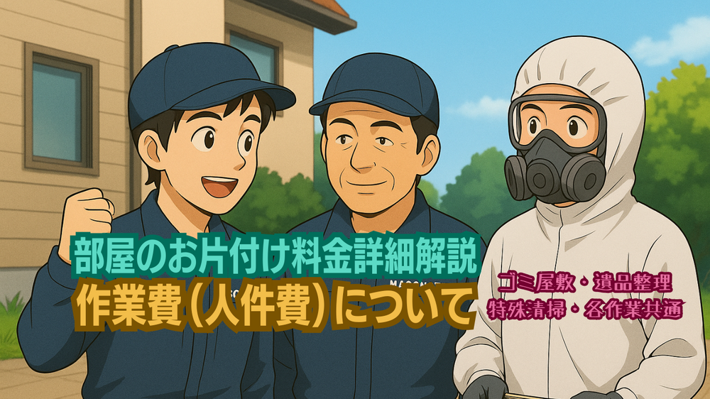 ゴミ屋敷片付け、遺品整理の人件費