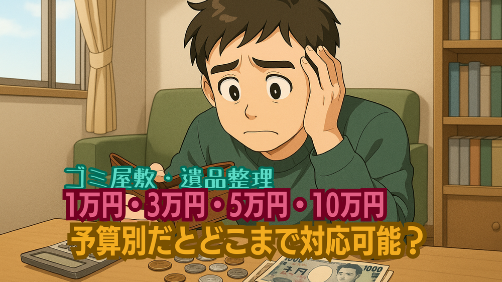 1万円3万円5万円、予算別ゴミ屋敷片付け依頼