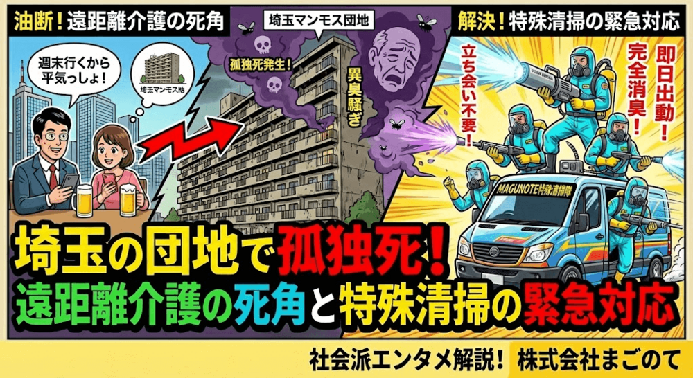 埼玉県の孤独死特殊清掃の実際