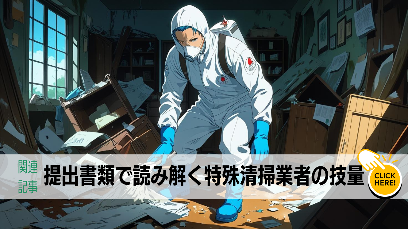 見積もり関係書類からわかる特殊清掃業者の技量