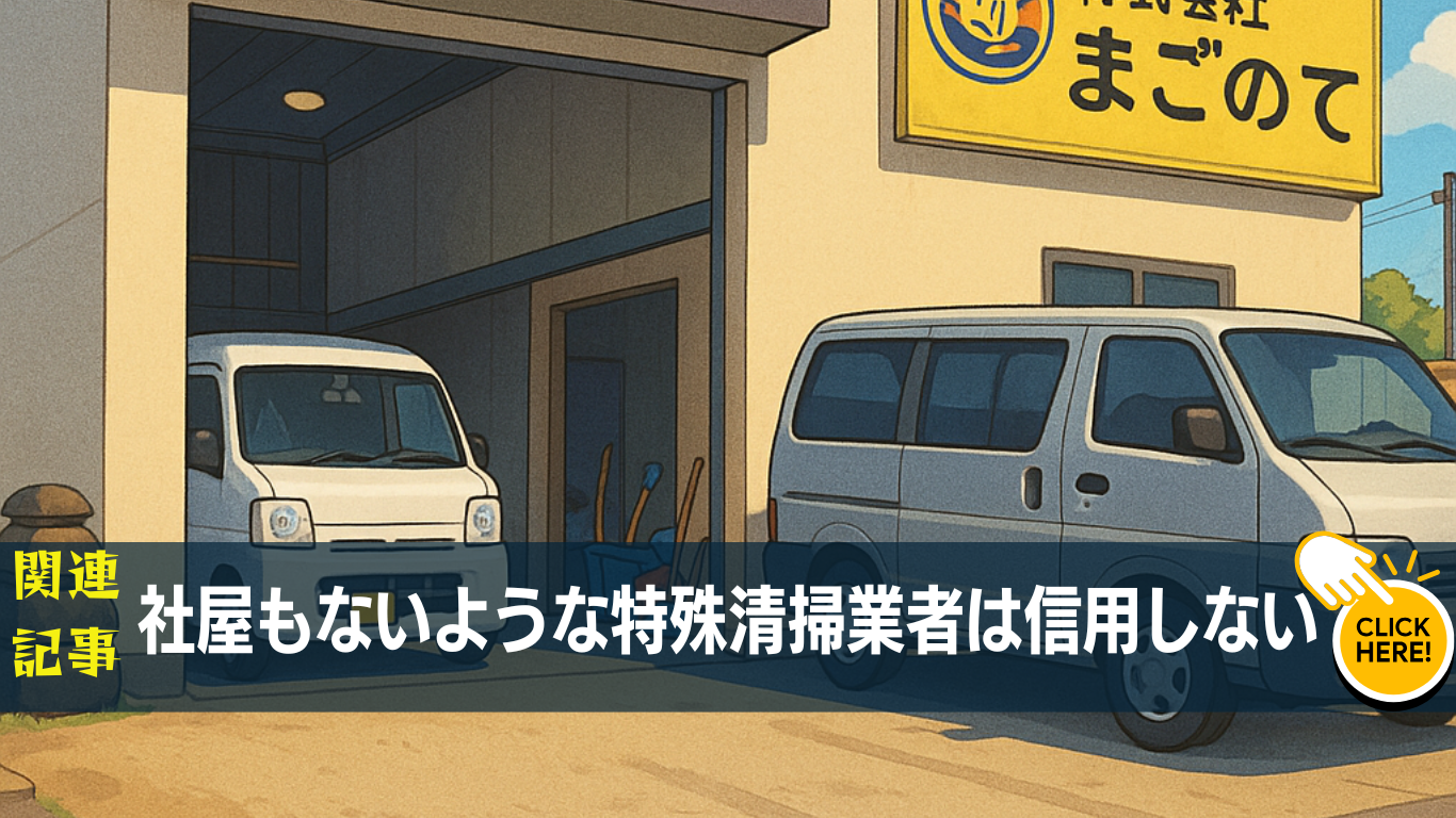 腕の良い特殊清掃業者の見分け方