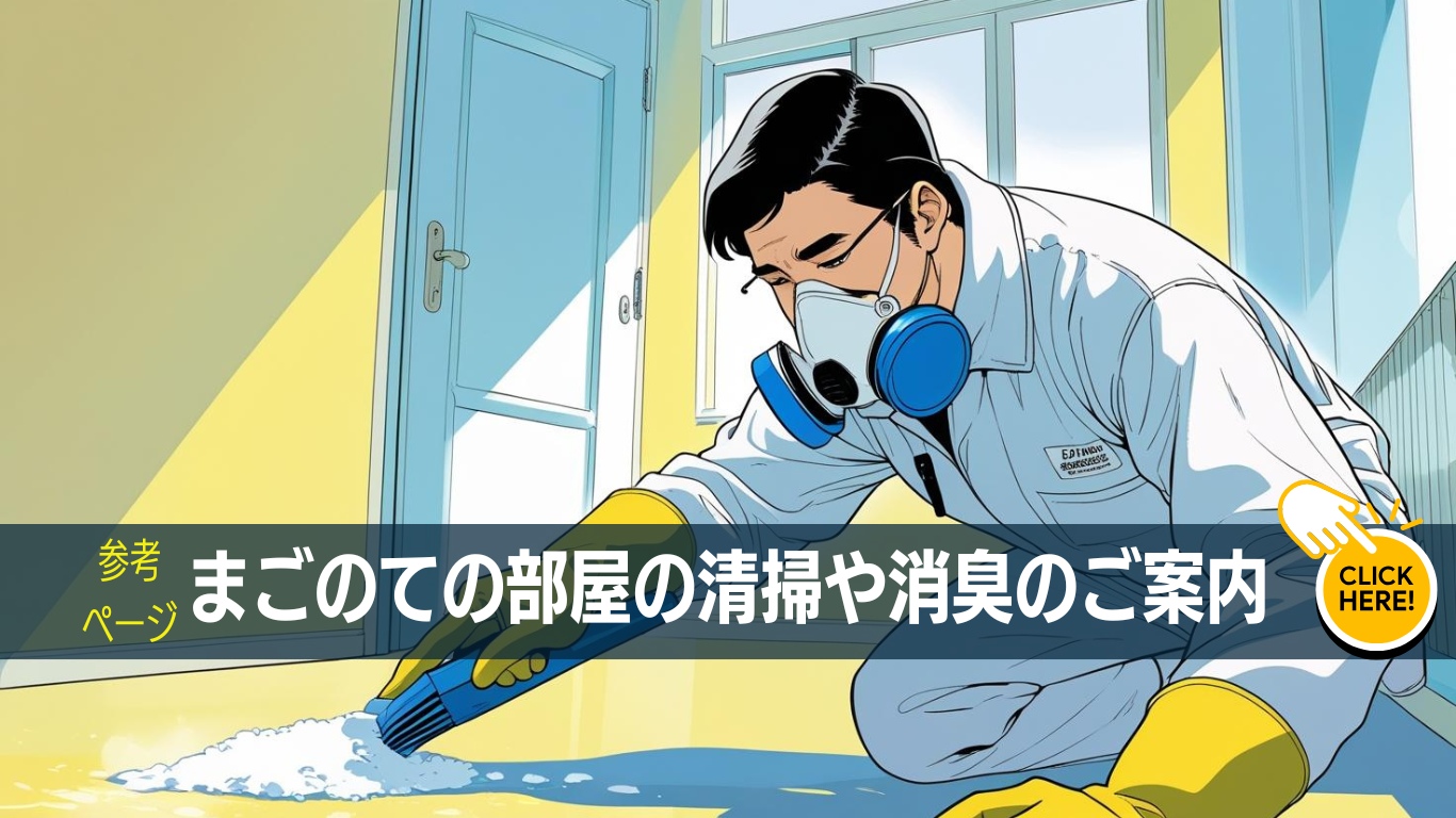 部屋の清掃や消臭のご案内