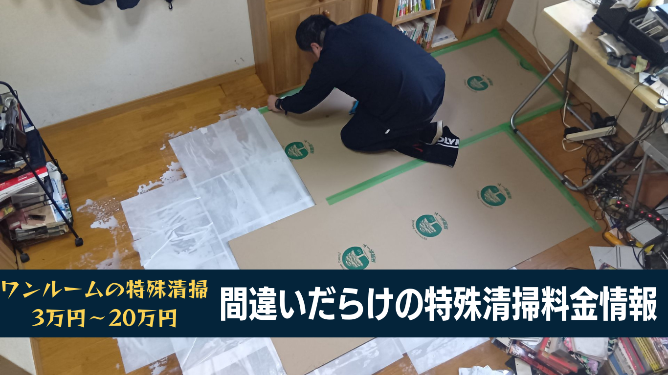 ワンルームの特殊清掃が3万円!?