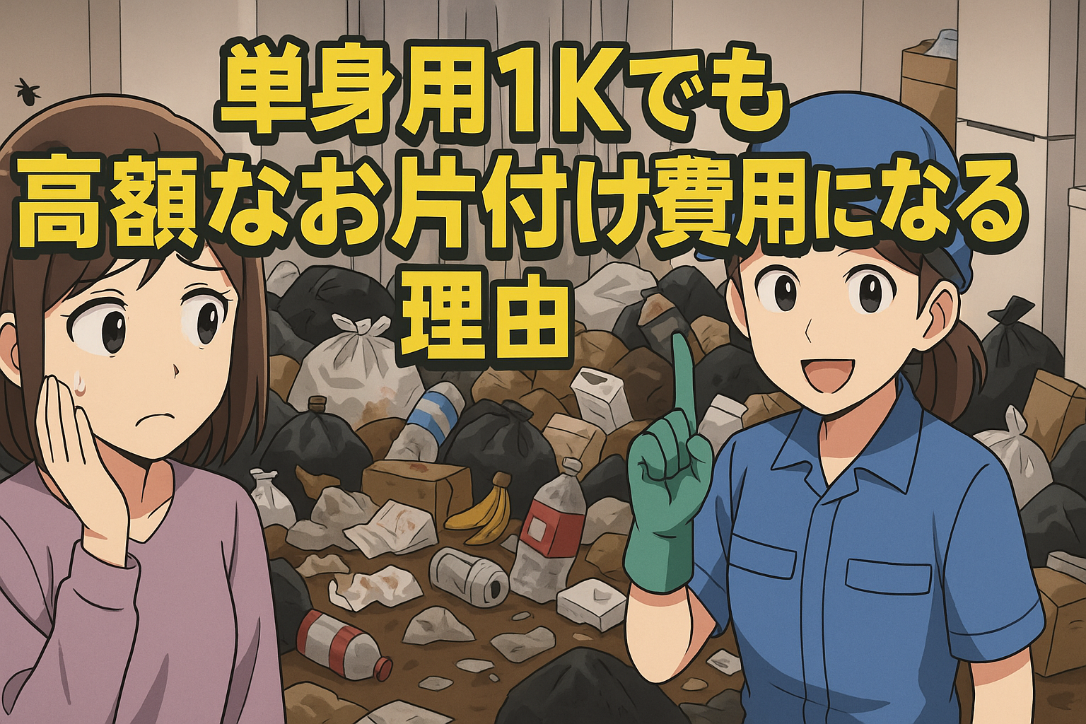 ワンルームの高額お片付け