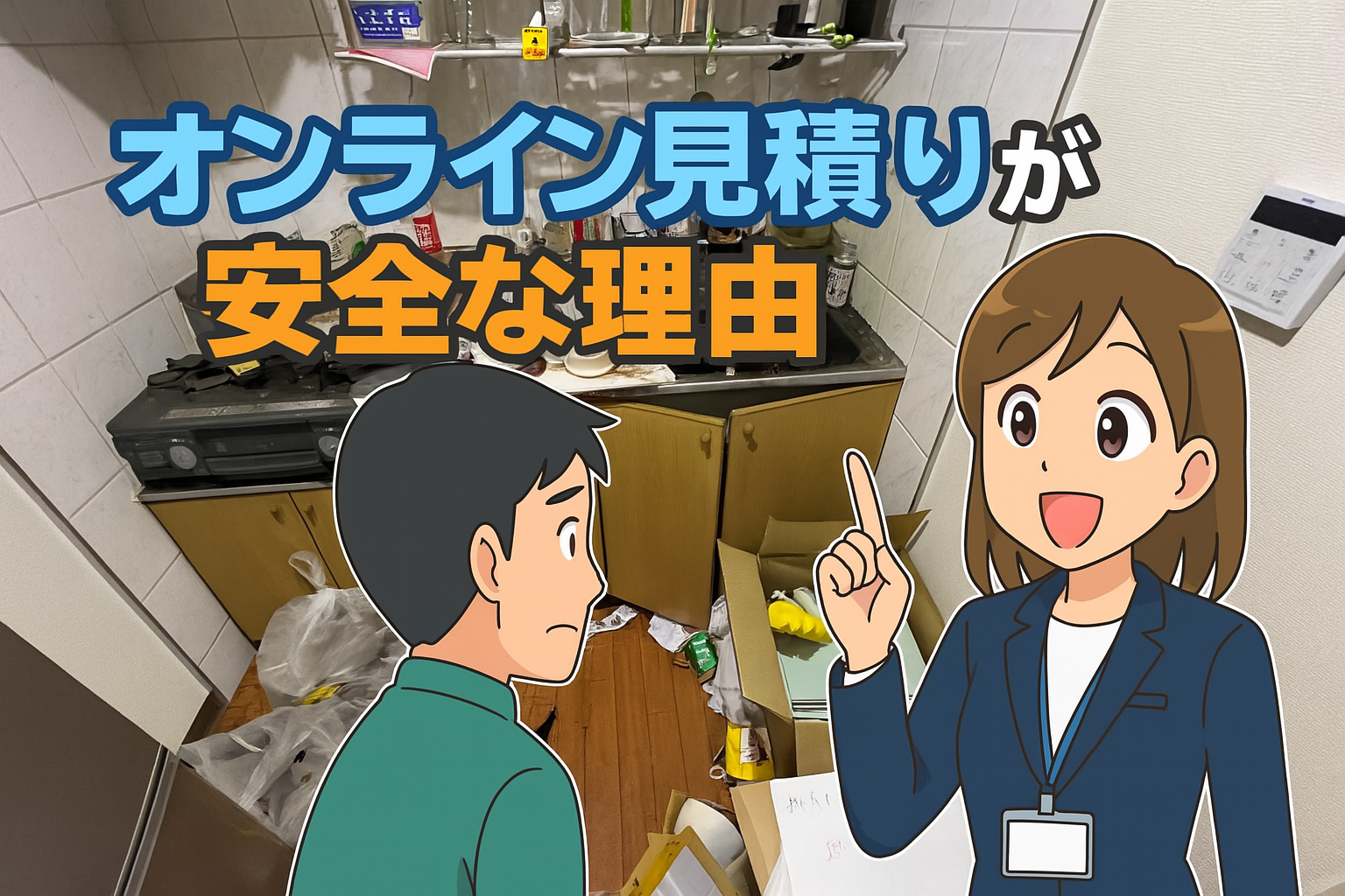 ゴミ屋敷片付け見積もりはオンラインが安全