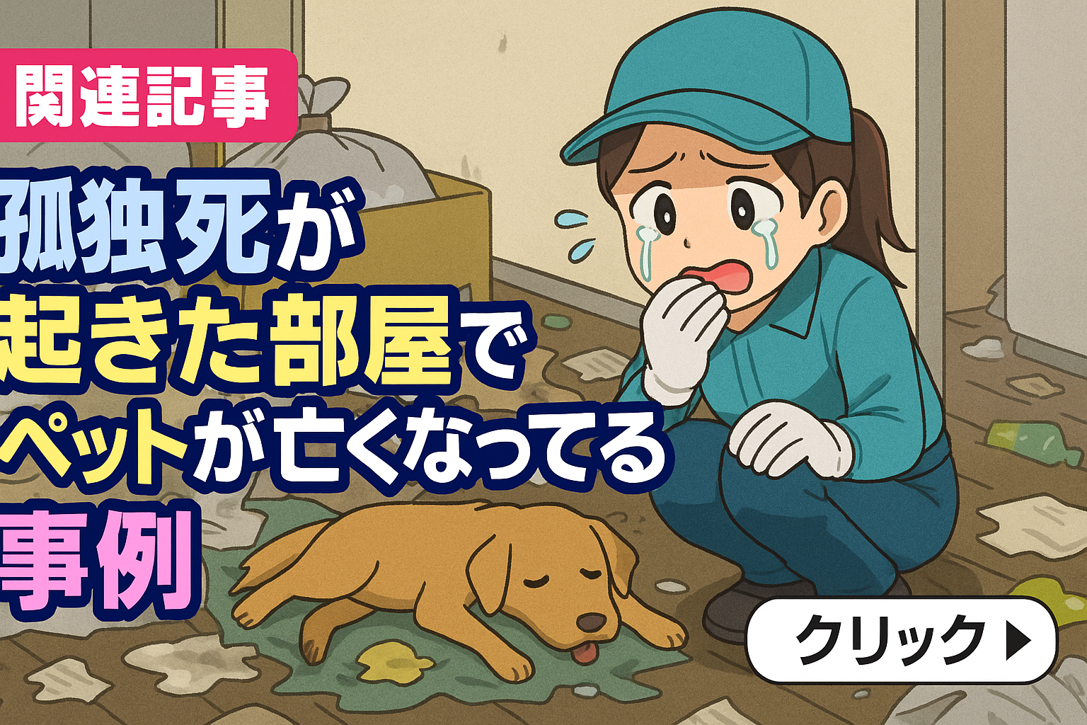 孤独死の特殊清掃現場で出会う犬猫