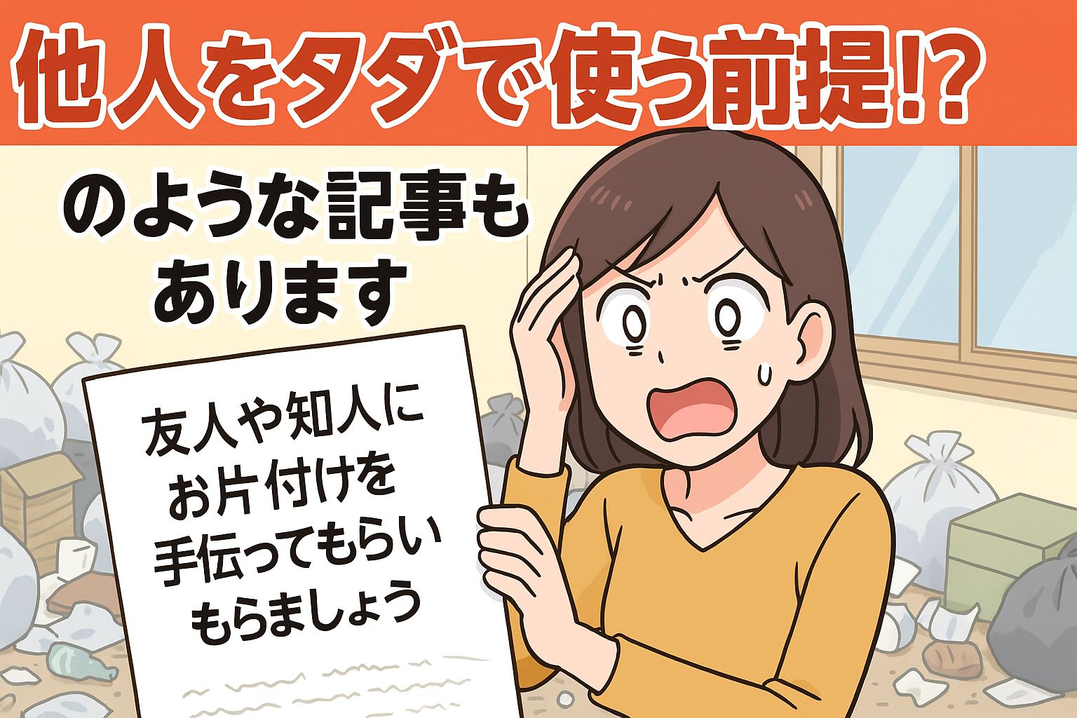 他人にゴミ屋敷を相談するチャレンジャーは皆無