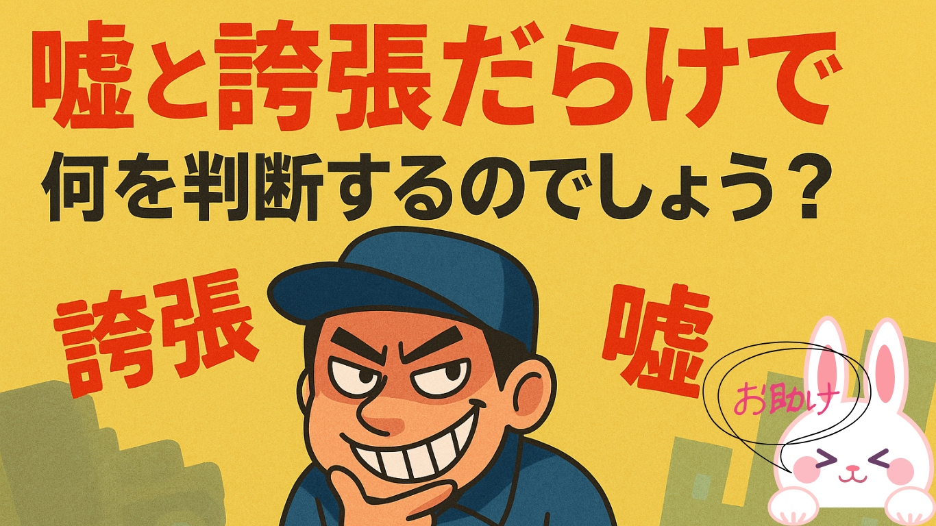 ウソを書いて集客する不用品回収屋