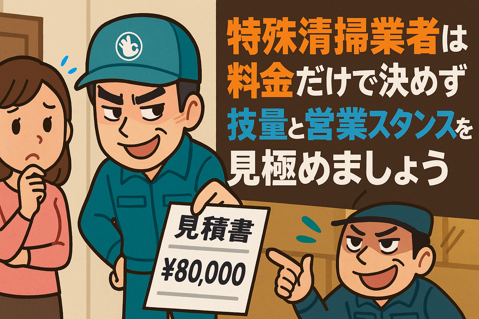 特殊清掃業者選びは料金だけではない