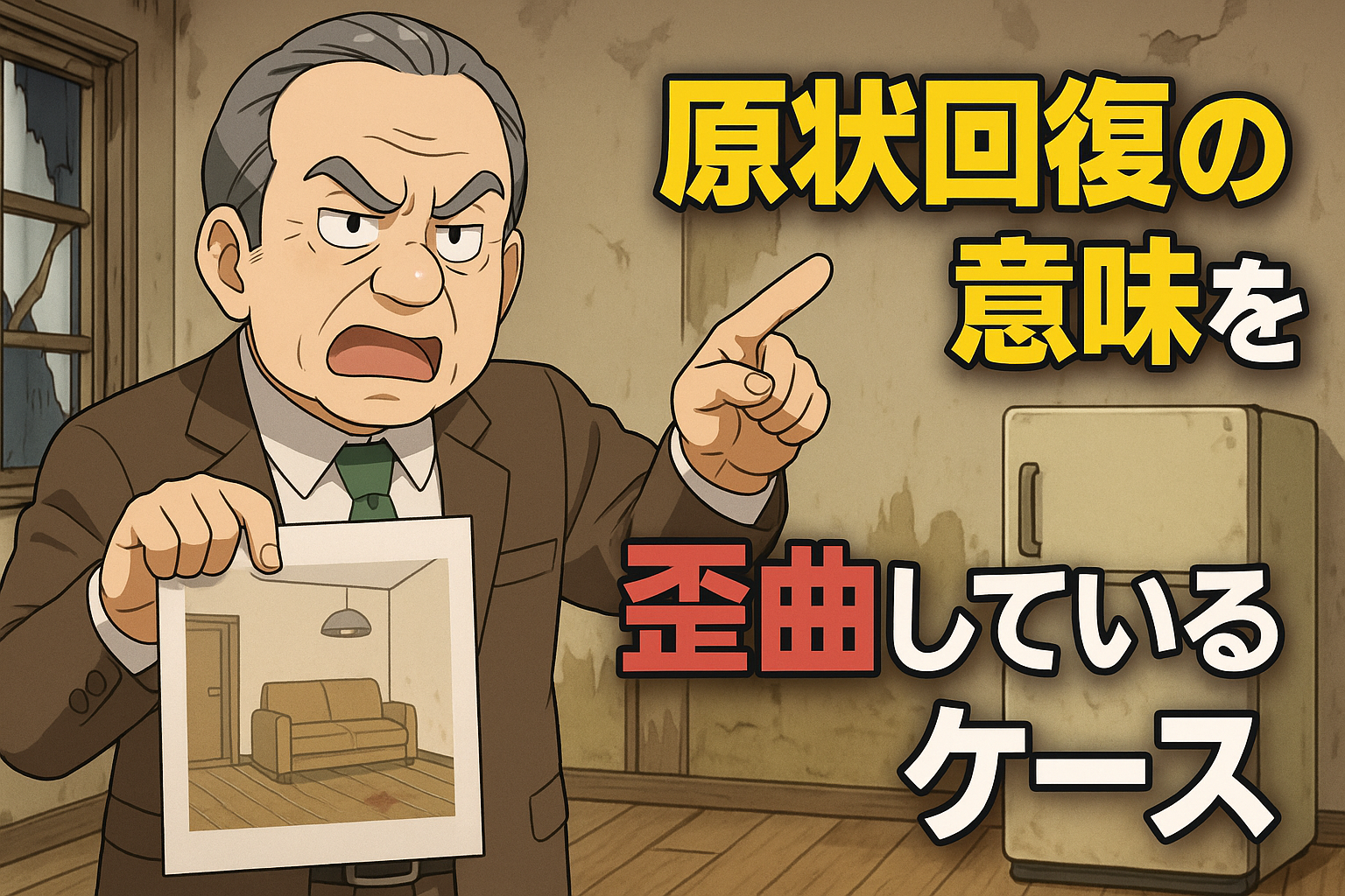 原状回復の意味を理解していない素人大家