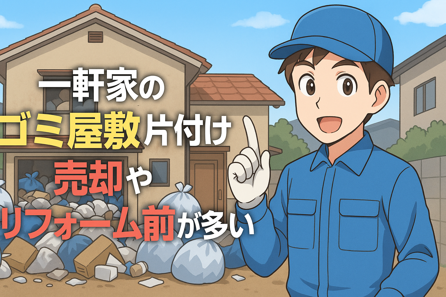 一軒家ゴミ屋敷のお片付け目的