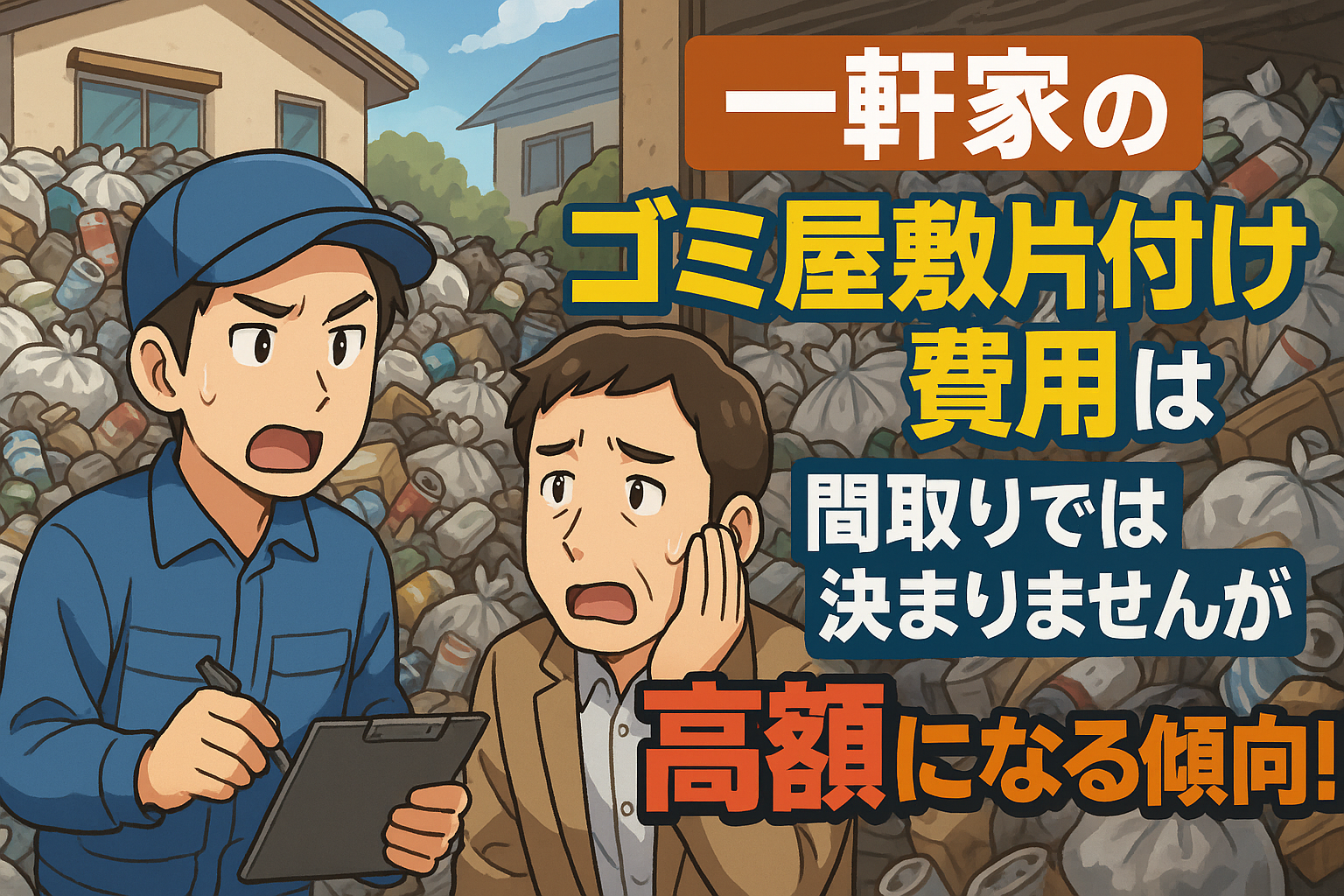 一軒家のゴミ屋敷片付け費用の抑え方