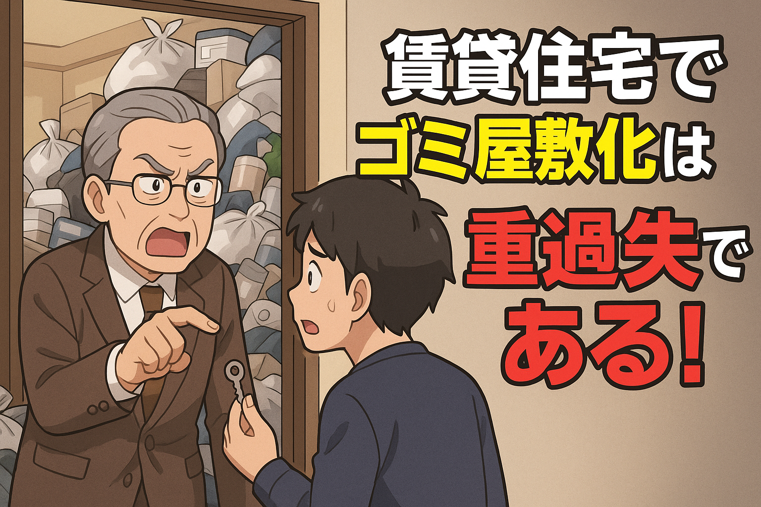 ゴミ屋敷で強制退去