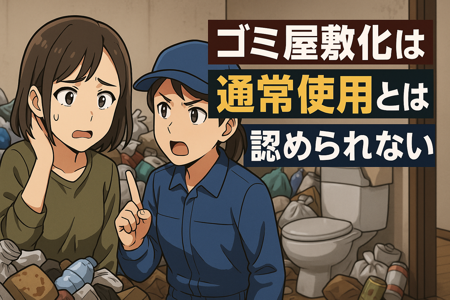 ゴミ屋敷は社会通念上通常の使用とは言えない