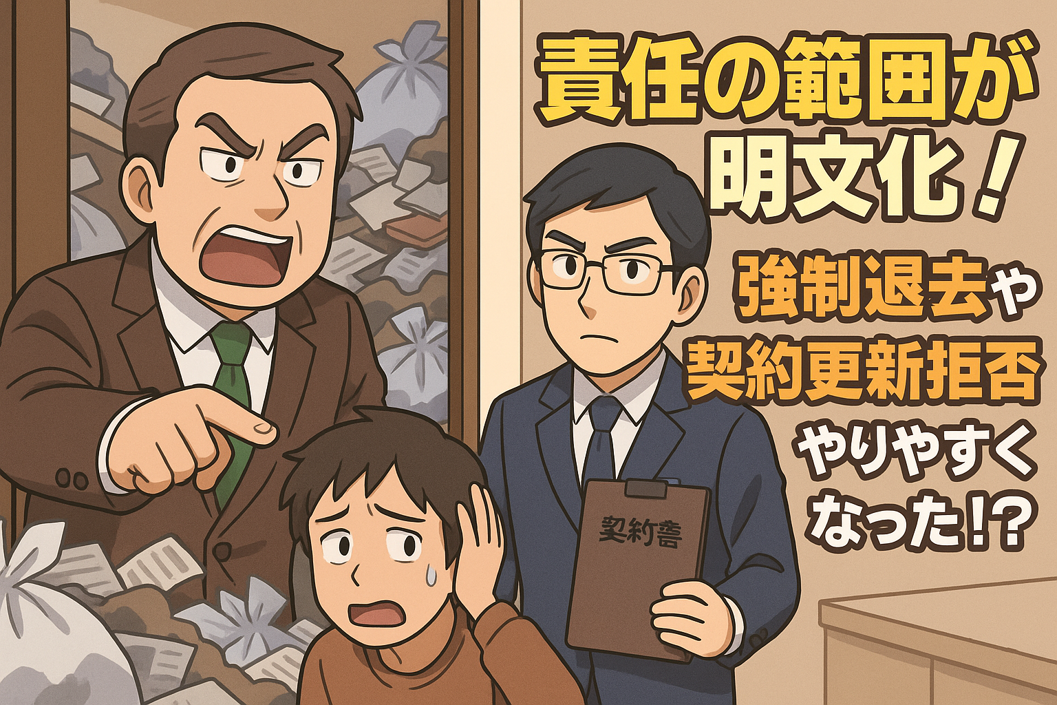 ゴミ屋敷で強制退去