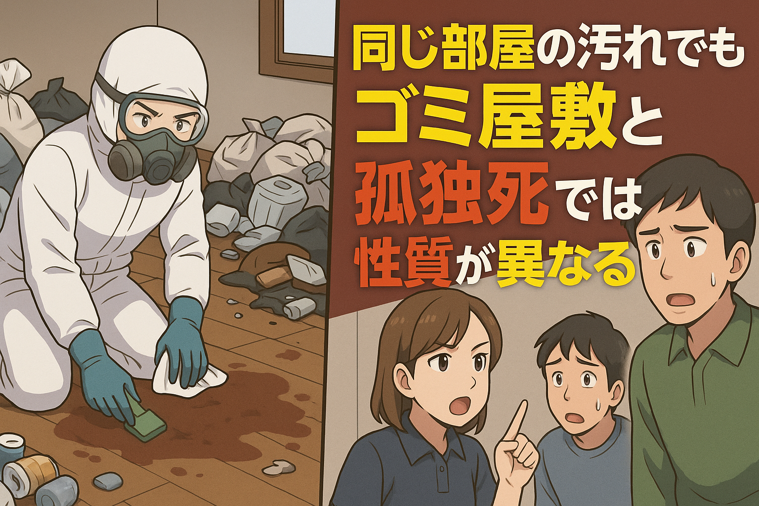 ゴミ屋敷で孤独死の場合