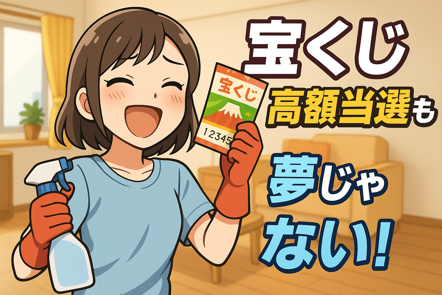 ゴミ屋敷から脱出し宝くじ高額当選