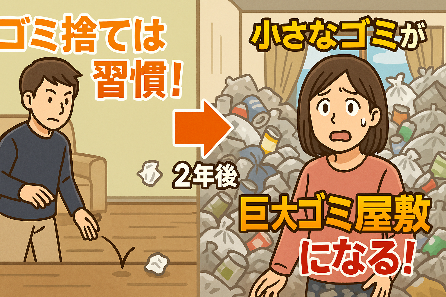 ゴミ捨て習慣でゴミ屋敷化を防ぐ