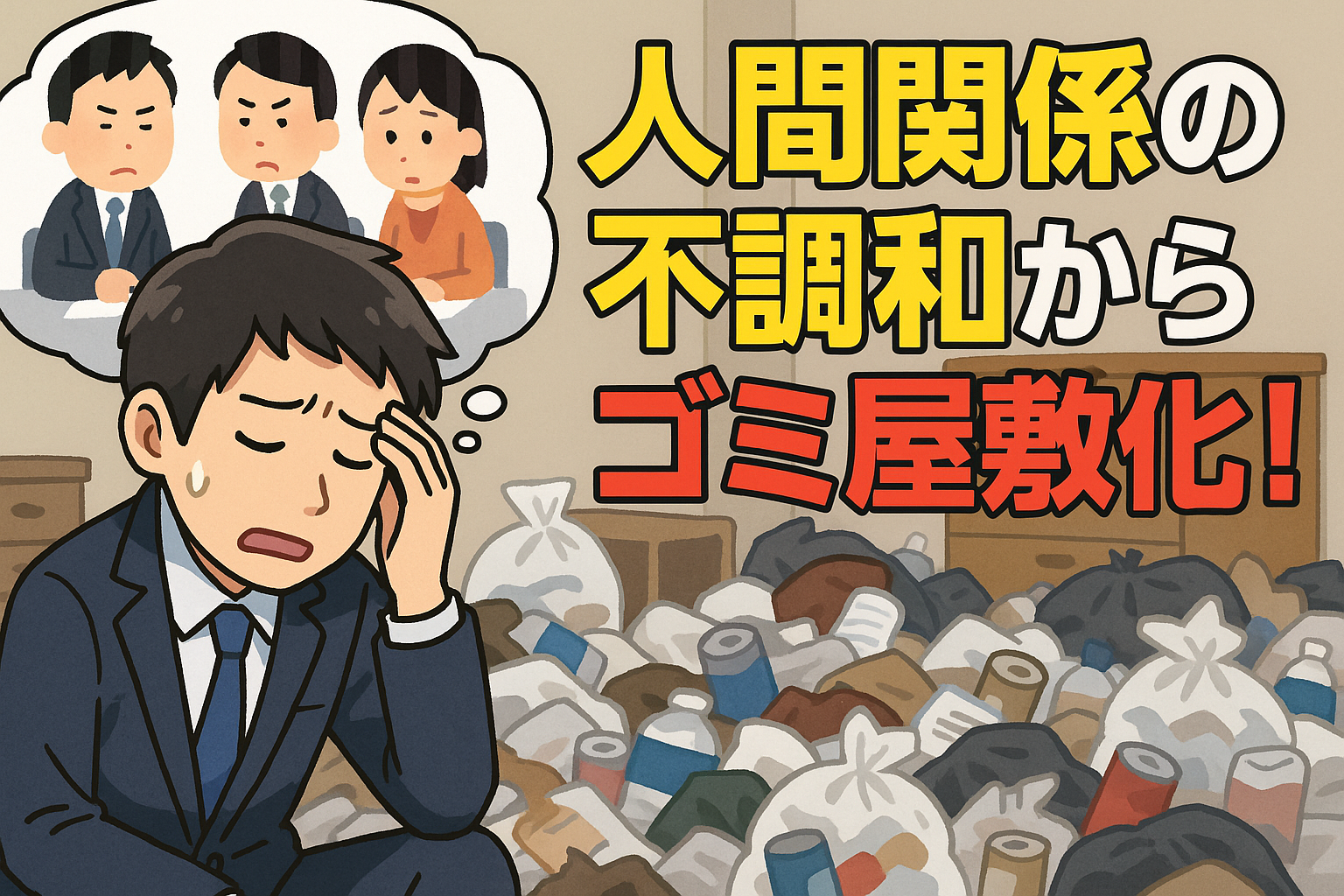 人間関係悪化でゴミ屋敷化