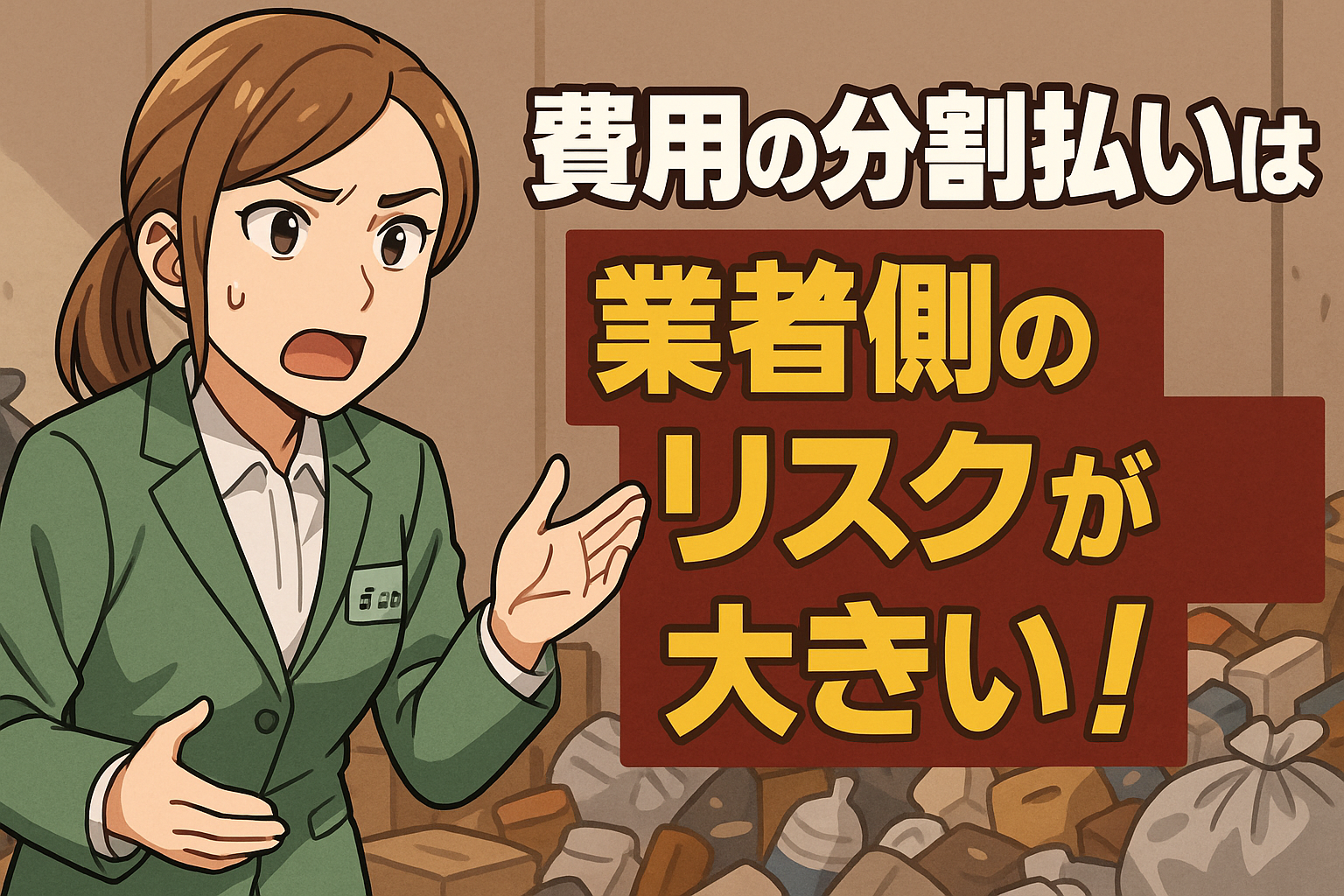 ゴミ屋敷片付け分割払いはリスキー