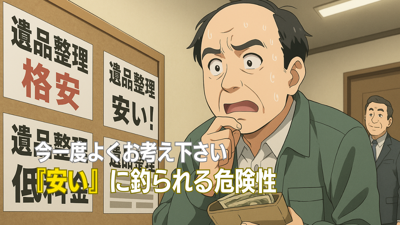 安いばかり言ってる遺品整理業者は信用できない