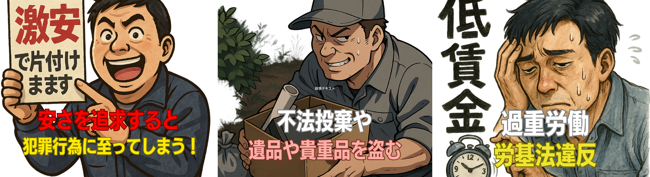 激安な遺品整理をしようと思えば犯罪に加担するしかない