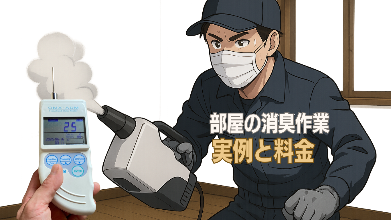 部屋の消臭作業案内