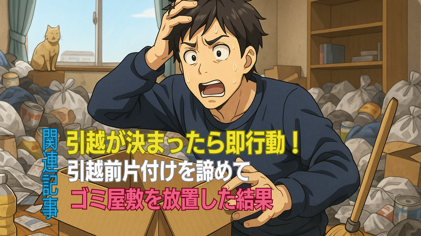 引越前汚部屋片付け