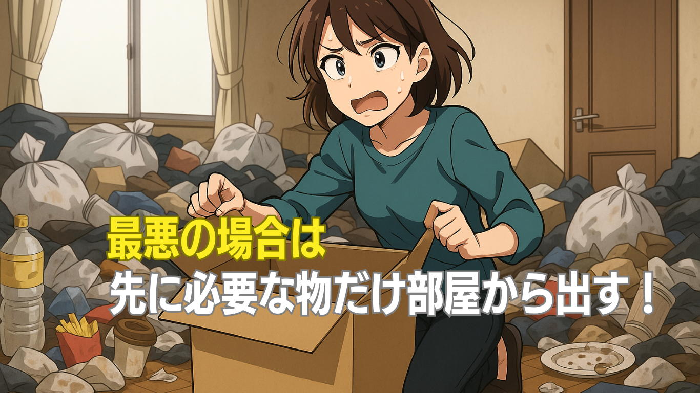 最悪の場合は先に荷物を出す