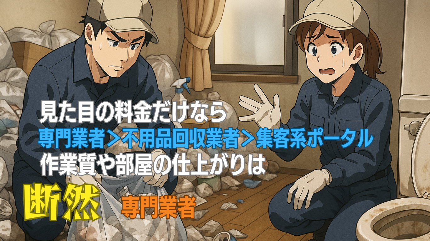 ゴミ屋敷片付け業者の料金
