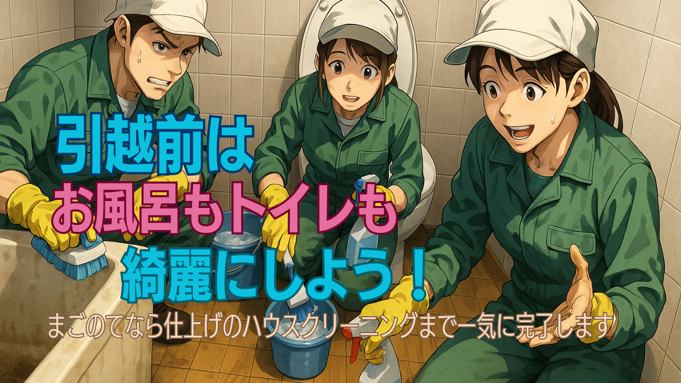 引越前は必ず清掃をしましょう