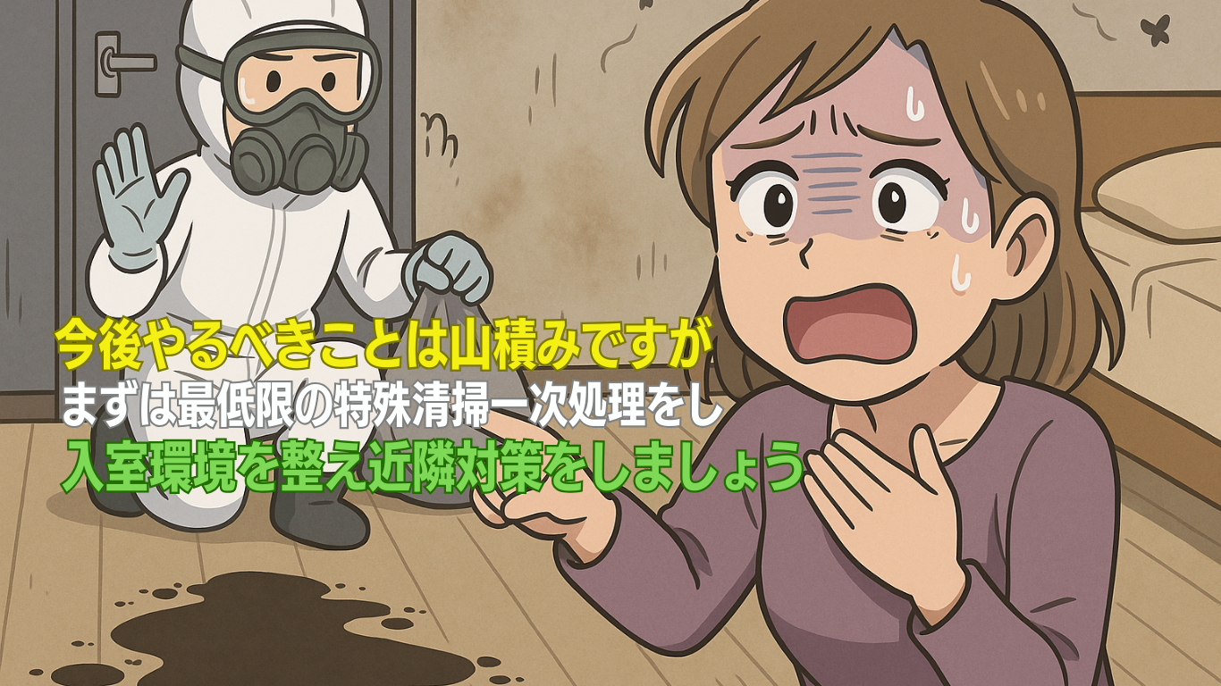 孤独死現場が荒れる