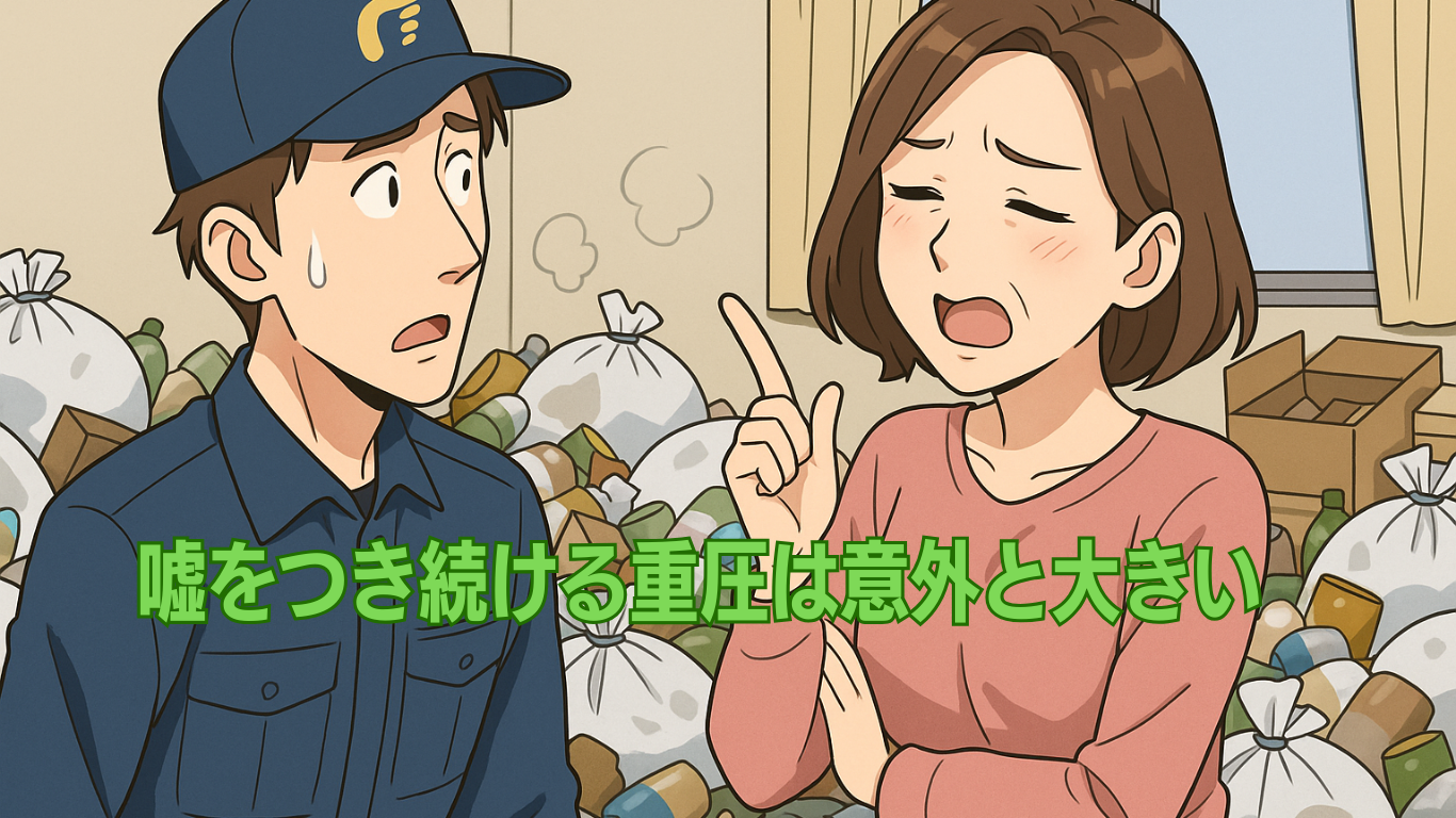 他人の部屋ということにして片付け依頼