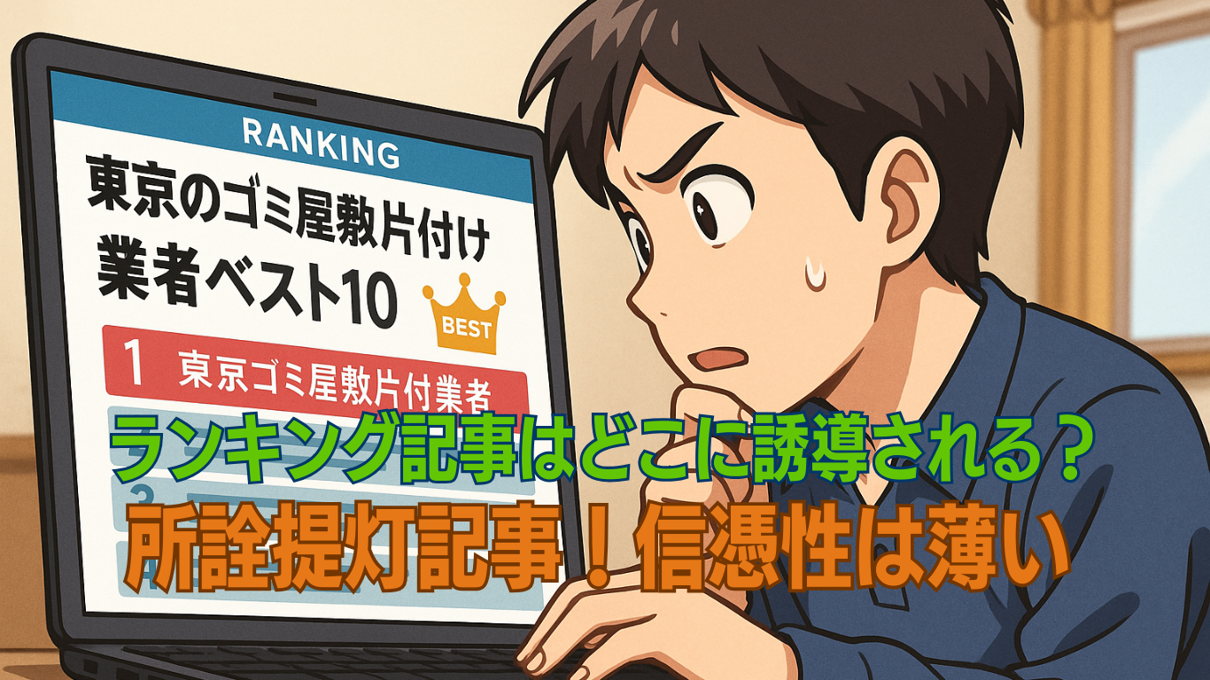 オススメの片付け業者記事もヤバい