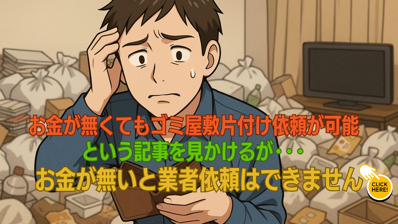 お金がないとゴミ屋敷片付け依頼はできない