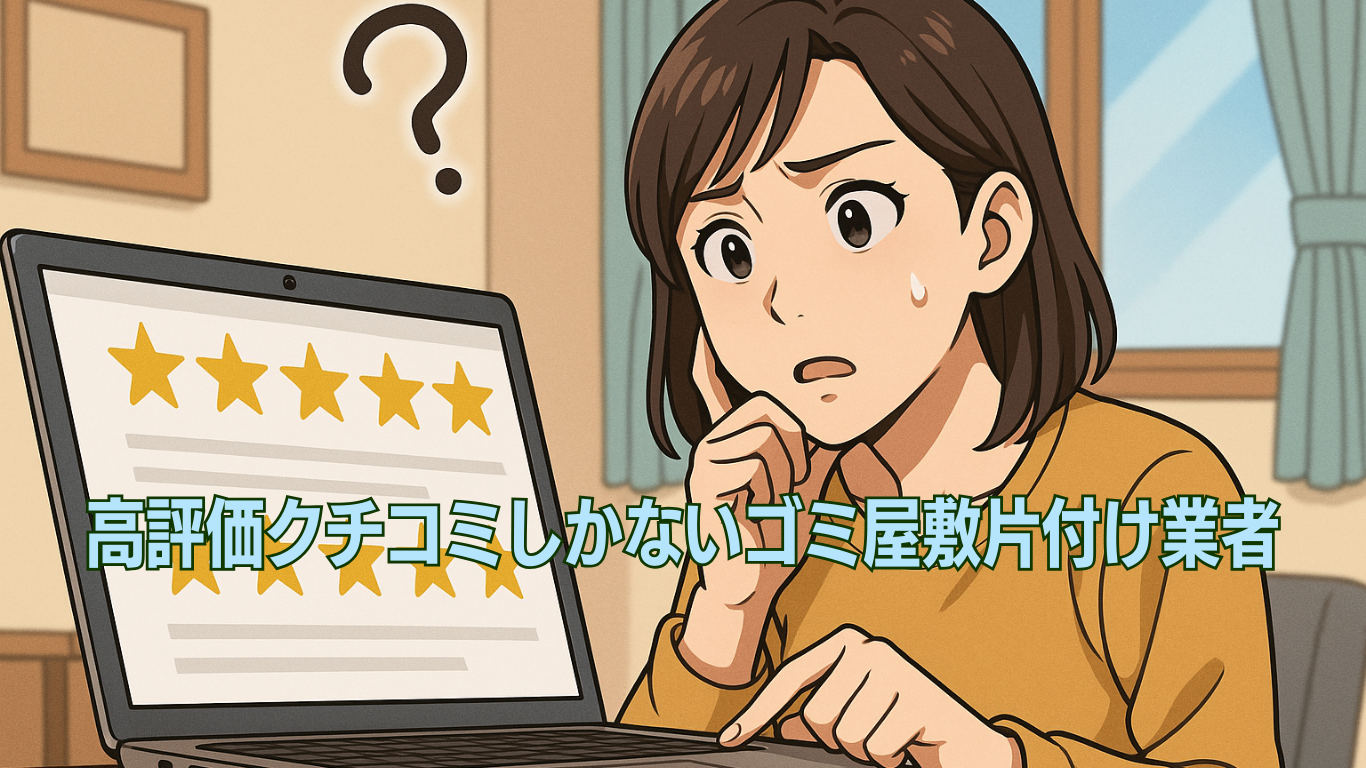 高評価しかないゴミ屋敷片付け業者