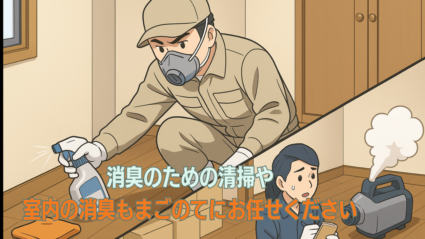 消臭の成功は徹底した洗浄である