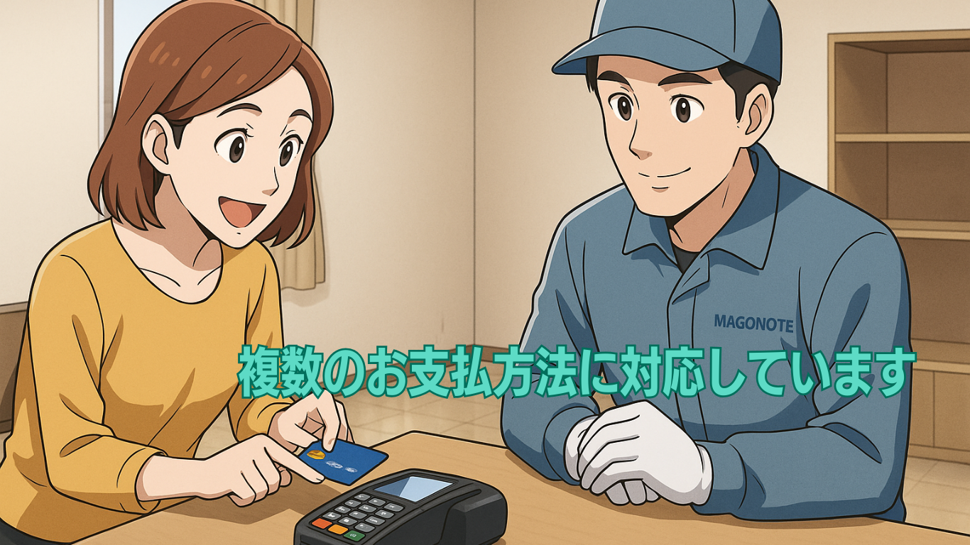 ゴミ屋敷片付け複数の支払方法に対応