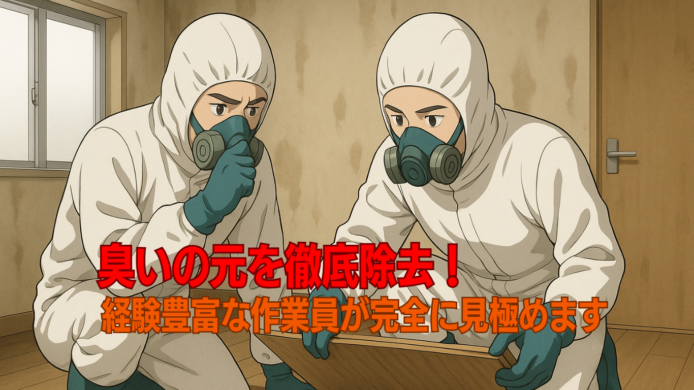 完全消臭をし絶対ににおいが戻らないように処理