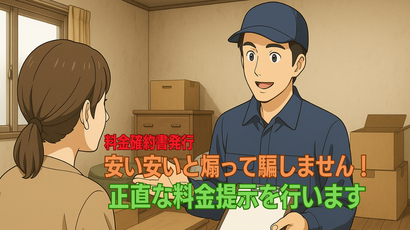 安い安いと煽らない遺品整理