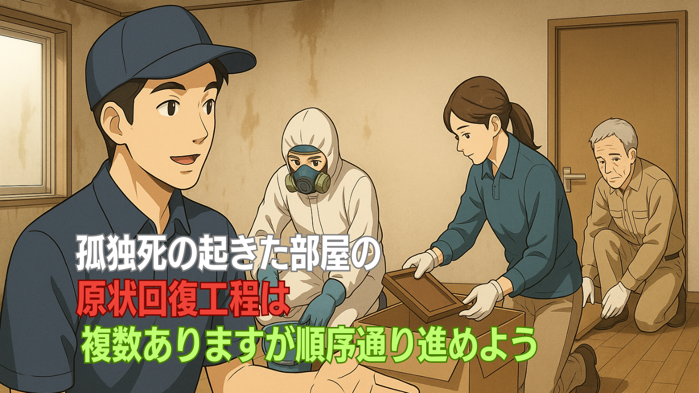 孤独死の起きた部屋の原状回復4つの工程