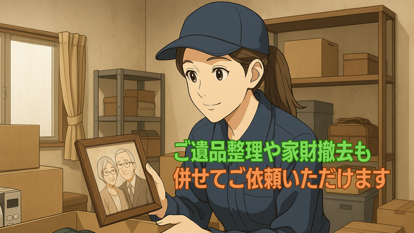 ご遺品整理や家財撤去も併せてご依頼いただいてます