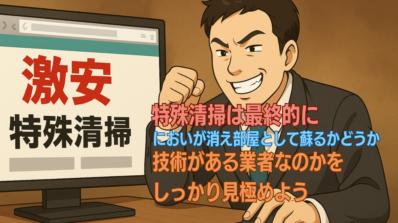 クソ特殊清掃業者に騙されないで