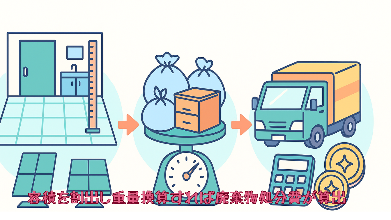 ゴミ屋敷片付けのゴミ処分費の算出方法