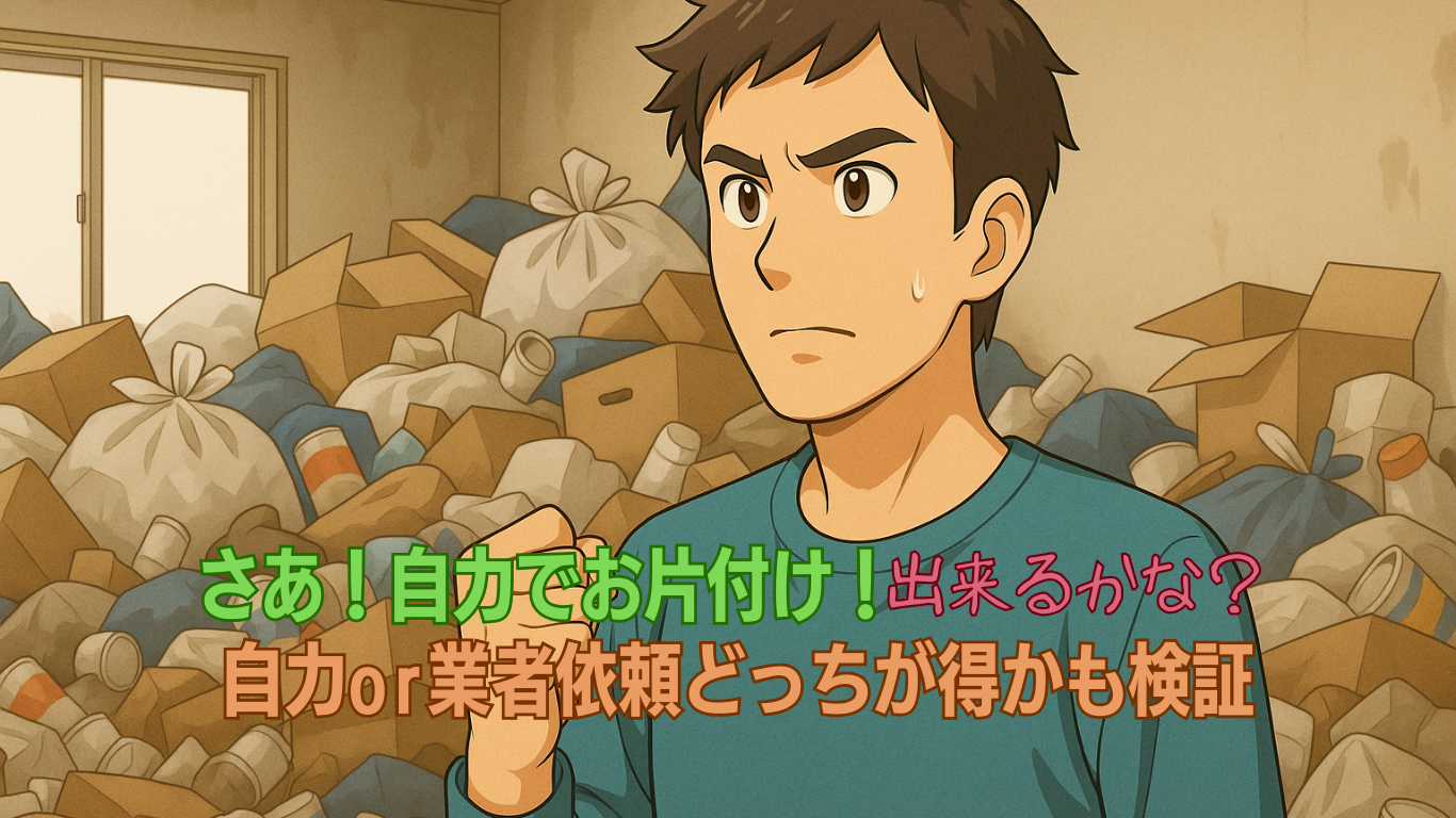 自力のゴミ屋敷お片付けは本当にお金の節約になるか検証します